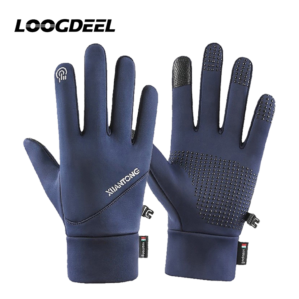 Waterproof Mitten Ski - LOOGDEEL Guantes Impermeables Antideslizantes para Correr
