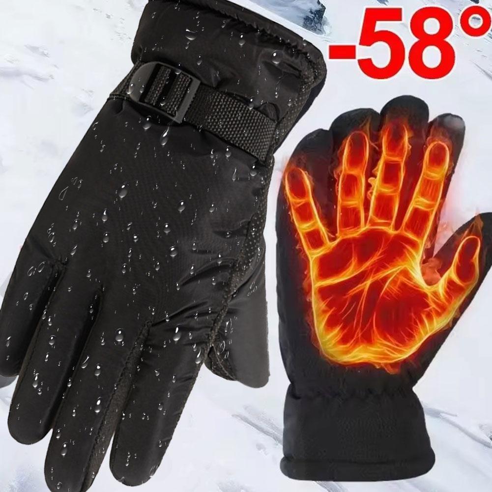 Waterproof Mitten Ski - Guantes de esquí con forro polar