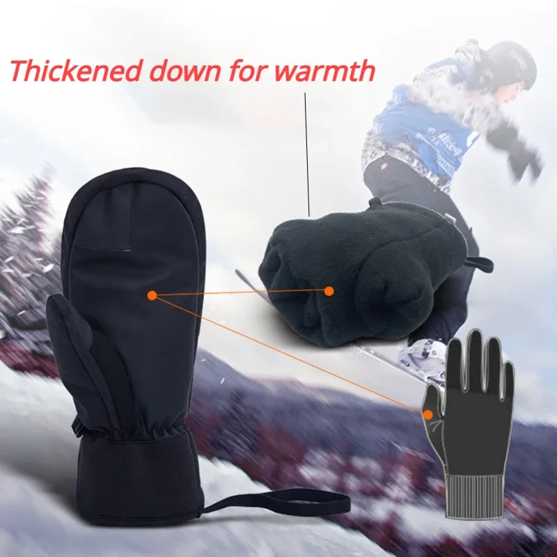 Waterproof Mitten Ski - Guantes de esquí de invierno impermeables