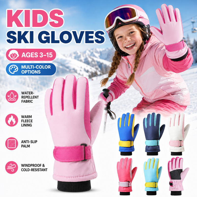 Guantes de esquí de invierno p - Waterproof Mitten Ski reseña y precio
