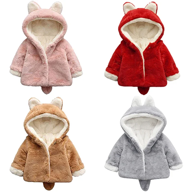 Chaqueta de felpa con orejas d - Winter Clothing For Toddlers reseña y precio