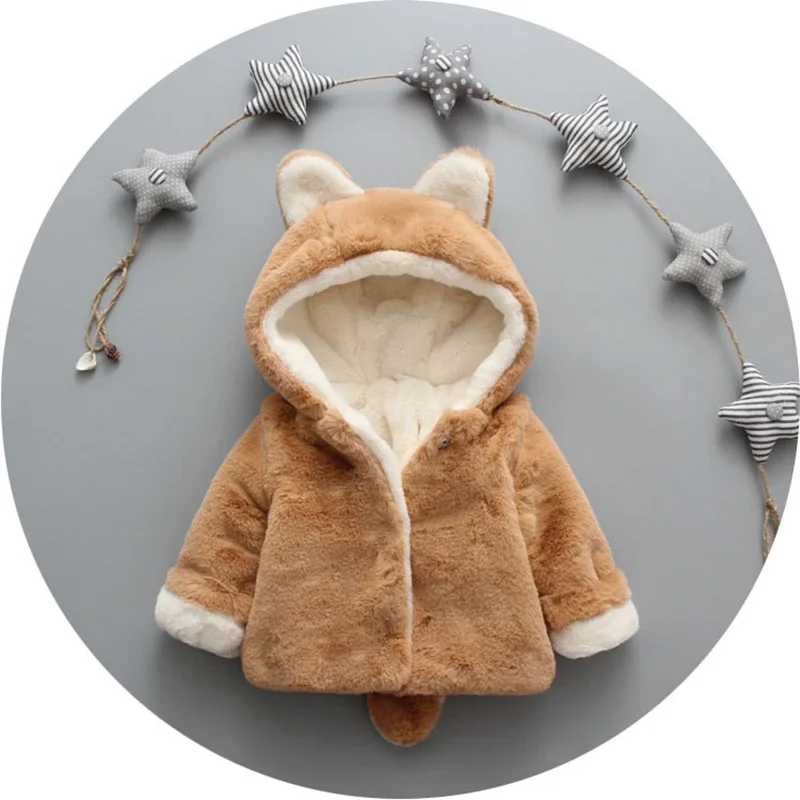 Chaqueta de felpa con orejas d - Winter Clothing For Toddlers reseña y precio