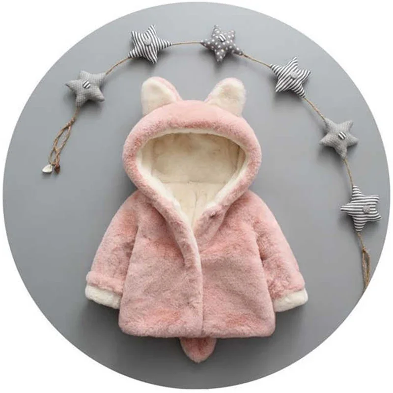 Chaqueta de felpa con orejas d - Winter Clothing For Toddlers reseña y precio